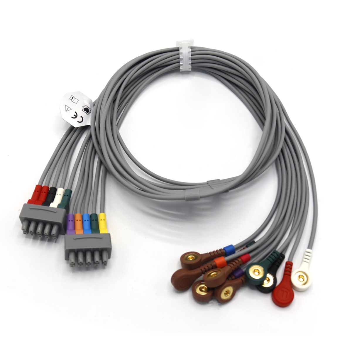 EDAN 01.57.109101 Reusable ECG Limb Wires, 12 Lead Snap