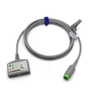 EDAN Reusable ECG Trunk Cable, 12 Lead, Defib., AHA, 2.6m, 01.57.471072
