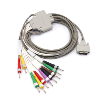 Nihon Kohden BJ-961D Original 12 Lead ECG Cable Banana Type